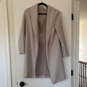 Open-Front Women's Sweater Coat - Light Taupe